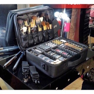 Cốp vải đựng đồ makeup chuyên nghiệp size 40*29*14 ( loại có dây giữ nắp cọ ) có ảnh thật