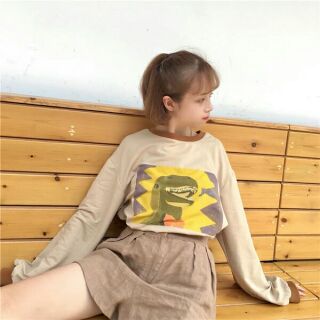 Áo sweater khủng long ulzzang