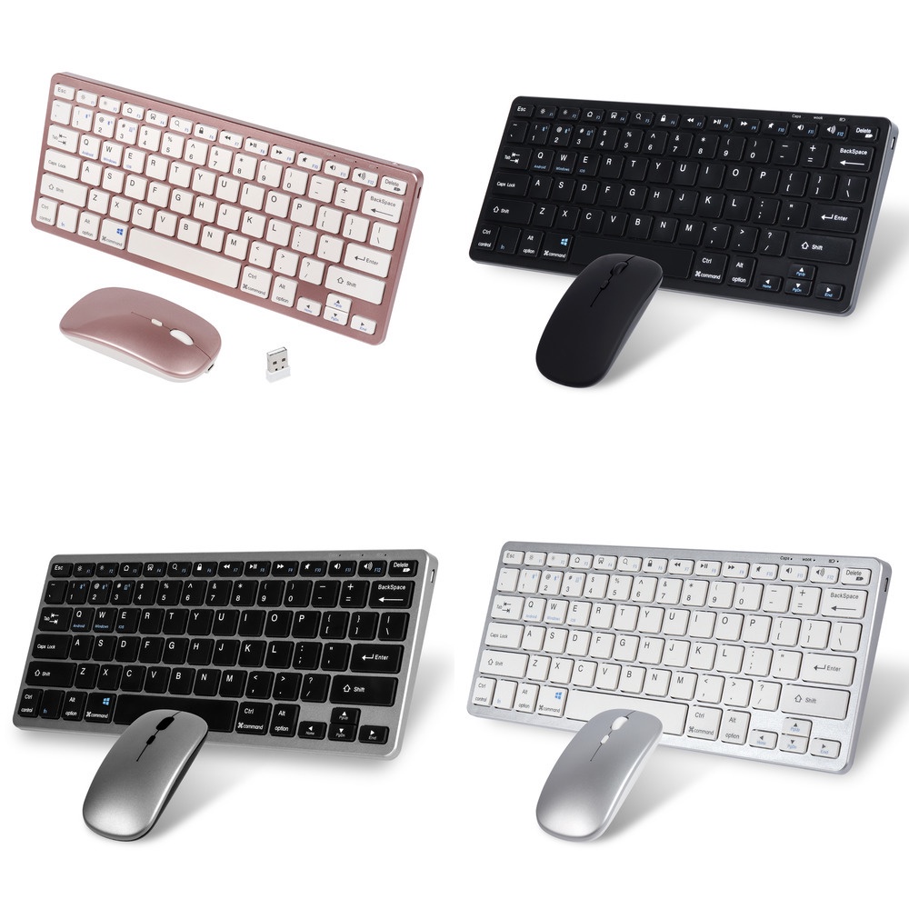 Bộ Bàn Phím Và Chuột Không Dây 3 Chế Độ 78 Phím Có Thể Sạc Lại Cho Laptop PC Notebook