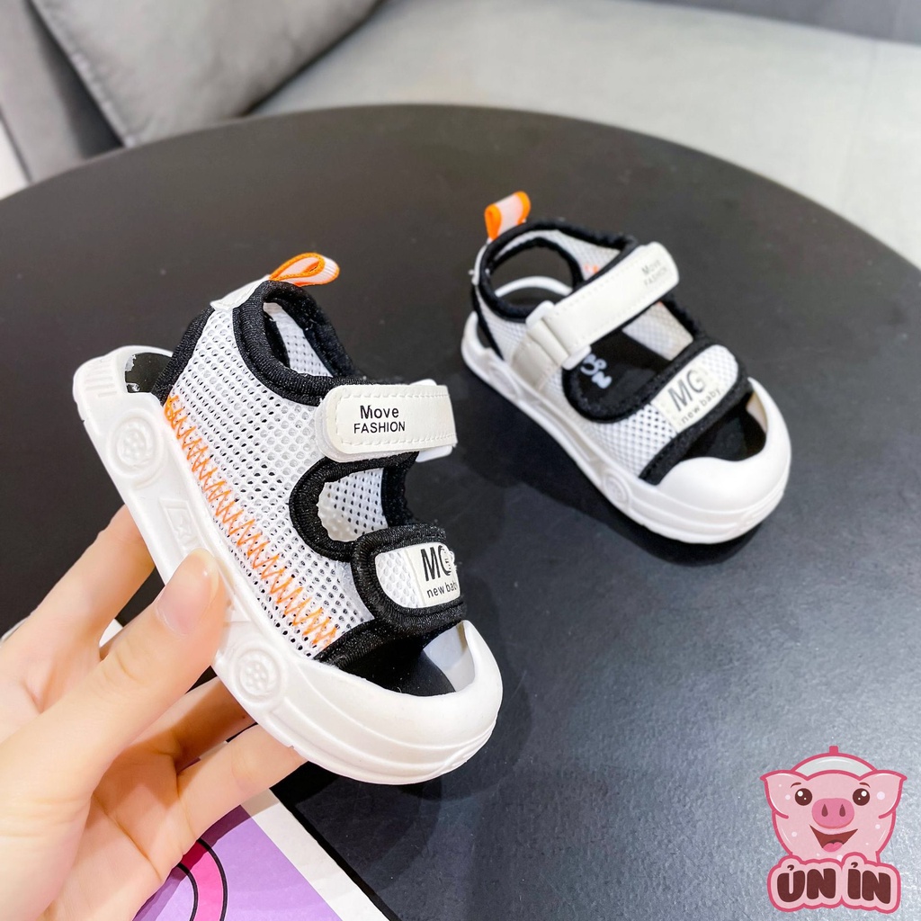 Sandal cho bé trai bé gái - Dép tập đi quai dán phối lưới cực xinh chống vấp chống trơn trượt cho bé 0-1 tuổi M868