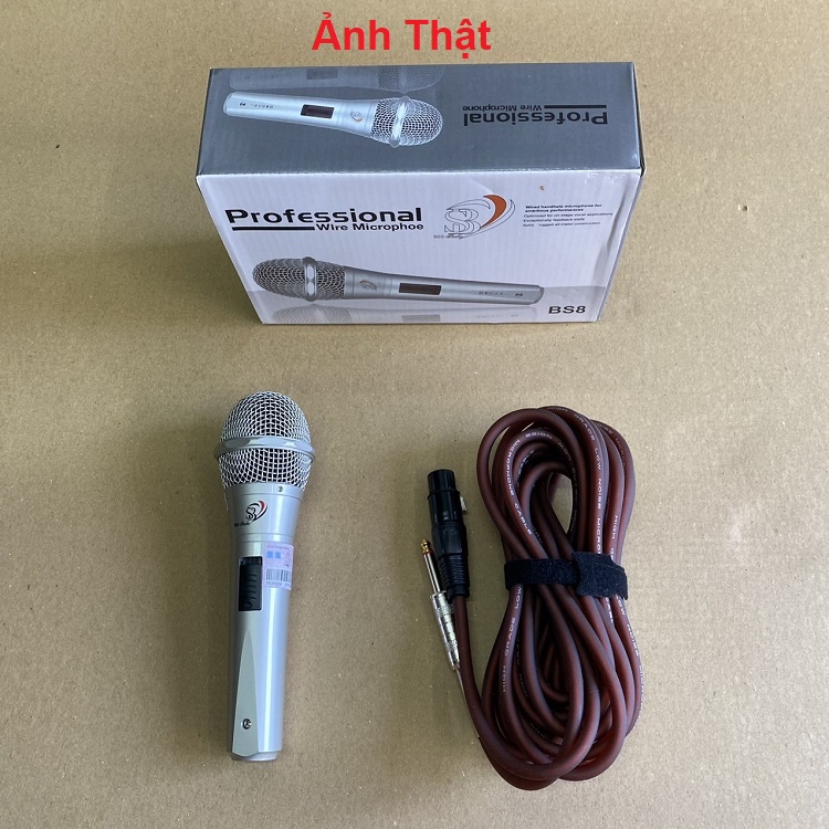 Micro Có Dây Chuyên Hát Karaoke, Tặng Dây Dài 6m - Mic Model BS1 Hát Quá Hay - Hàng Chính Hãng PS Audio - Bảo Hành 12Th