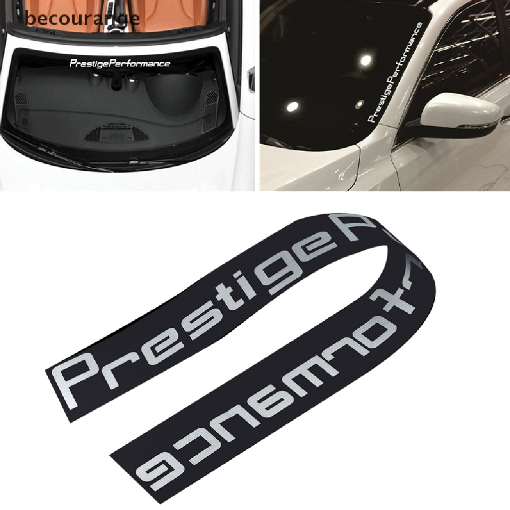 Miếng dán decal kính chắn gió phía trước xe hơi vinyl phong cách chữ Prestige Performance thể thao thời trang