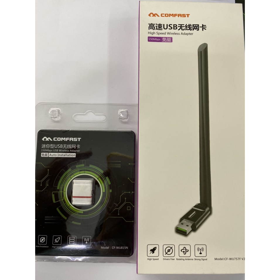 Đầu Thu wifi COMFAST CF-WU815N /757F V2 150Mbps không cần đĩa cài