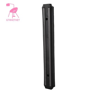 Wall Mounted Magnetic Storage Holder Chef Rack Strip Utensil Kitchen Tool Black