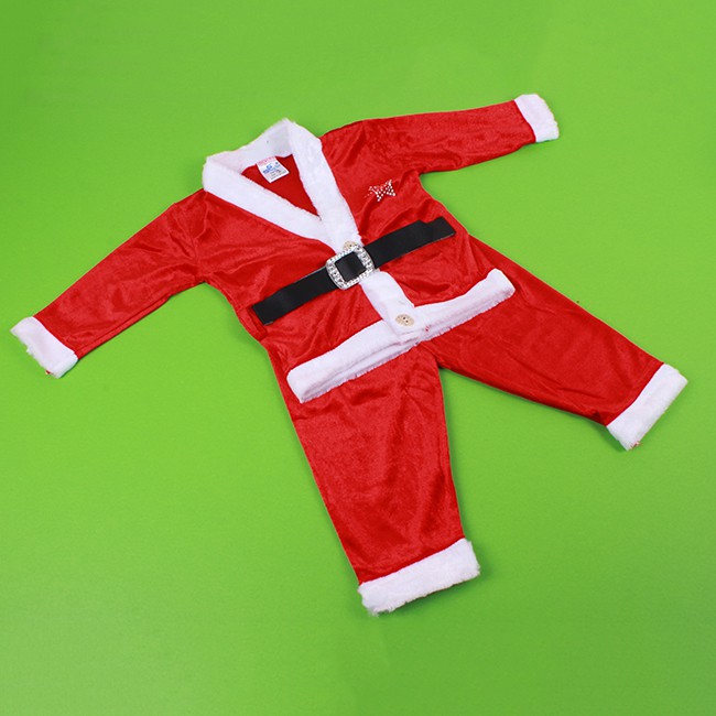 Quần áo hoá trang ông già Noel vải nhung cho bé từ 8 kg đến 25 kg