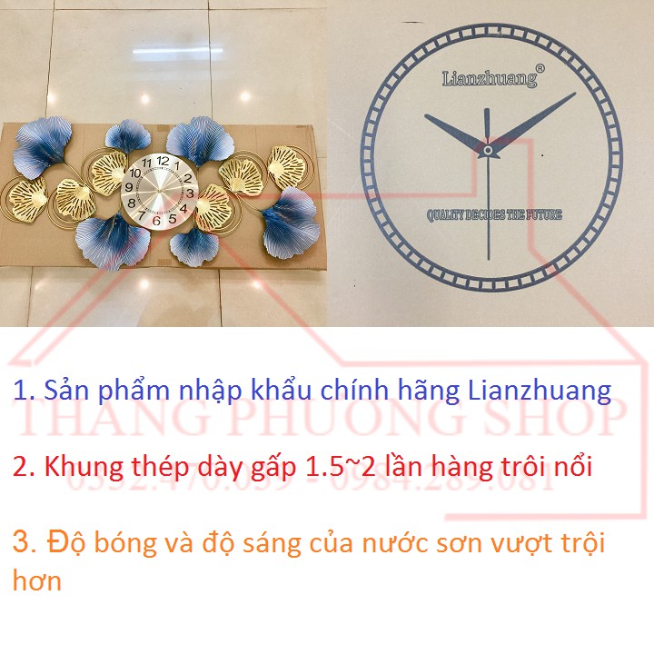 Đồng Hồ Treo Tường Trang Trí Decor TP-049 (Hàng Chính Hãng)