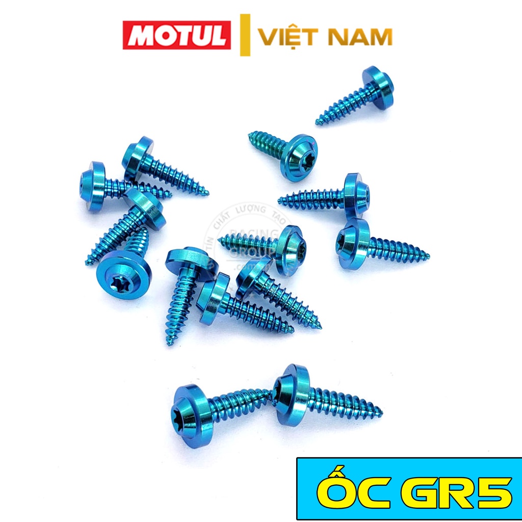 Ốc dàn áo titan GR5 5li18 ren xoắn gắn ốp bầu lọc gió, ốp pô Air, Wave, Sirus, Winner X và nhiều dòng xe tương thích