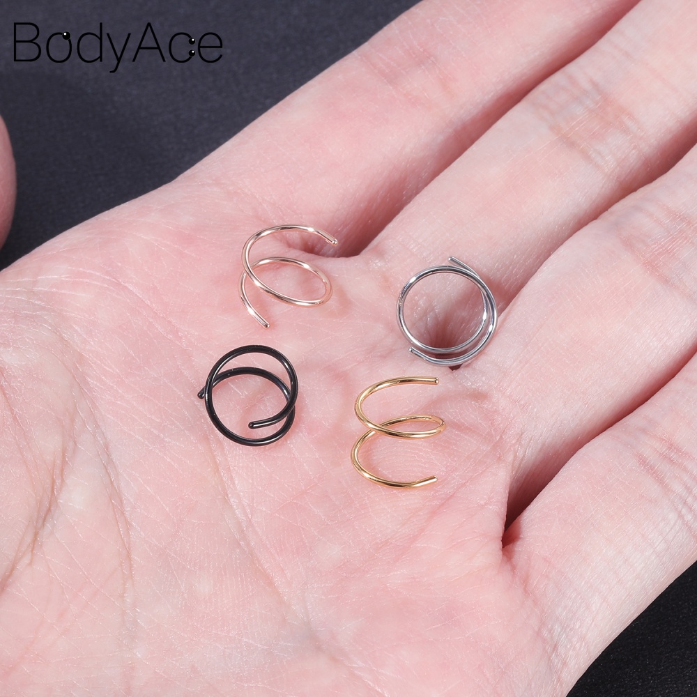 1 Khuyên Mũi Tròn 20G Bằng Thép Không Gỉ Cá Tính