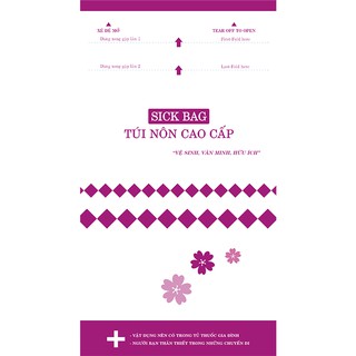 [30 chiếc ] Sick bag, Túi giấy nôn cao cấp dùng khi nôn, ói, say tàu, say xe (màng nhựa PE)