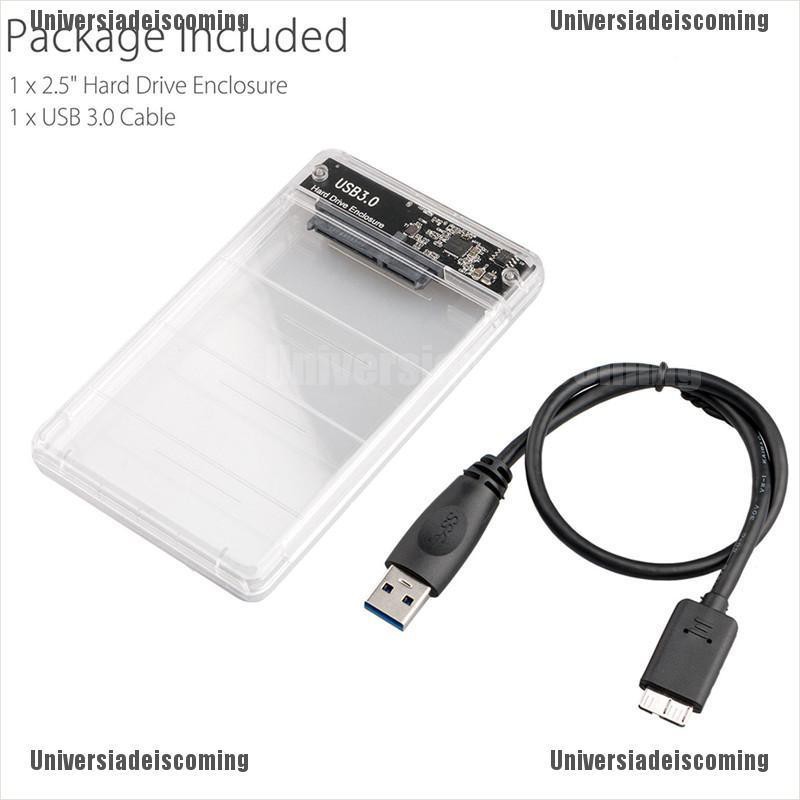 Hộp Đựng Ổ Cứng Ngoài 2.5in Sata Usb 3.0 Hdd Có Đèn Led