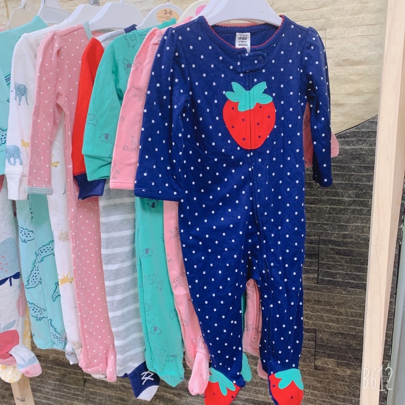 Body sleepsuit cotton dành cho bé từ 3 tháng đến 6 tháng