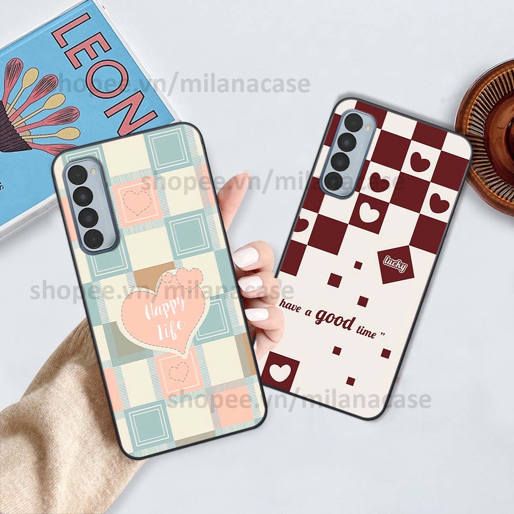 Ốp Oppo Reno4 / Reno4 Pro / Reno 4 caro họa tiết nhiều màu sắc siêu đẹp thời trang cá tính