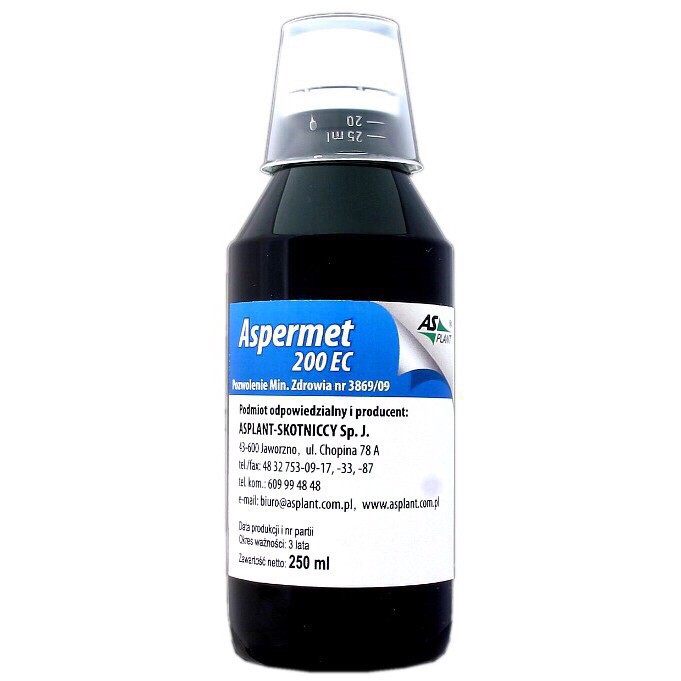 Thuốc diệt côn trùng nhập khẩu nguyên chai từ Ba Lan Aspermet 200EC chai 250ml