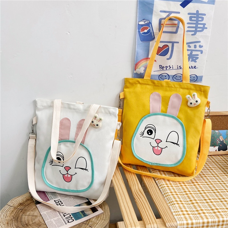 Túi Xách Canvas Đeo Vai Đi Học Mẫu Mới Thoải Mái Cho Nữ