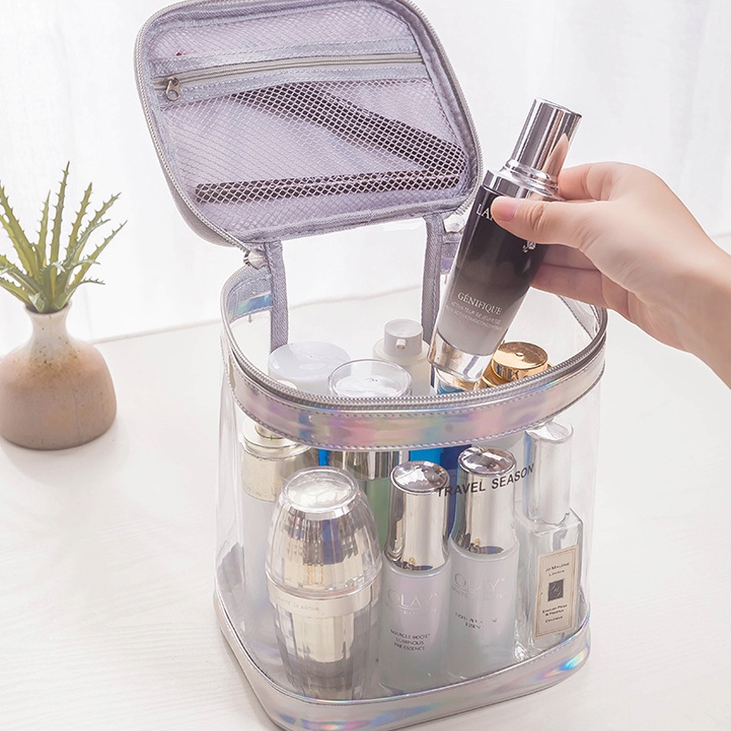 Túi đựng mỹ phẩm SUAKE bằng nhựa PVC chống thấm nước cỡ lớn tùy chọn kiểu dáng
