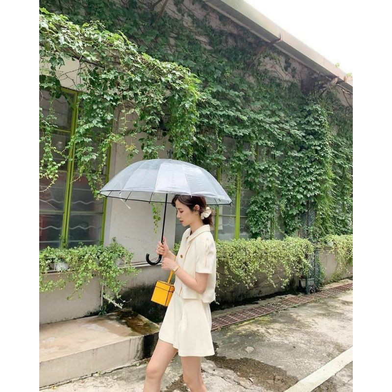 Sét bộ cổ vest tay bồng xinh xắn | BigBuy360 - bigbuy360.vn