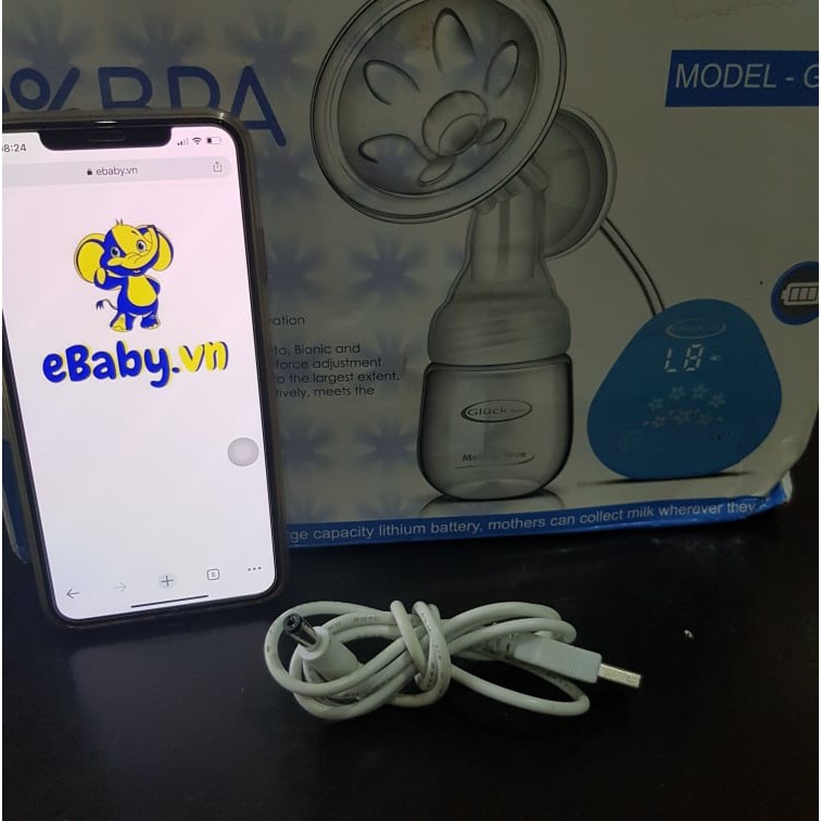 Dây cáp sạc usb máy hút sữa Gluck Baby điện đơn, đôi