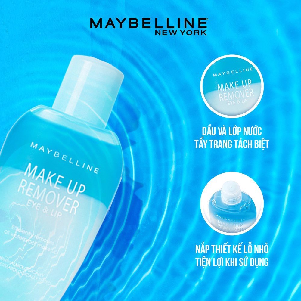 Nước Tẩy Trang Mắt Môi Chuyên Dụng 2 lớp Maybelline New York Eye & Lip Makeup Remover