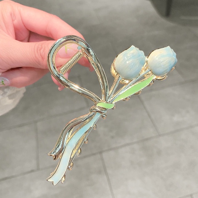 Kẹp Tóc Hình Hoa Tulip Thời Trang Hàn Quốc Cho Nữ