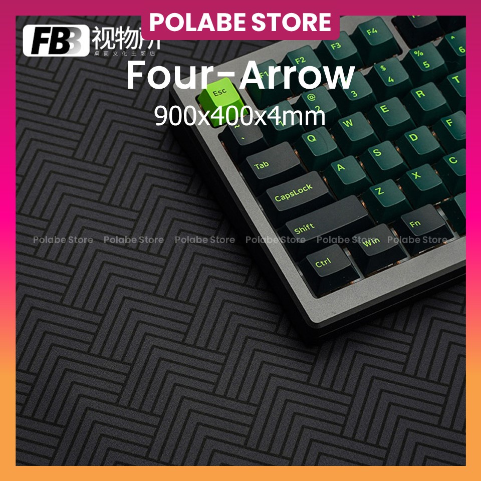 Deskpad FBB Pad chuột bàn phím cơ 90x40cm dày 4mm, tổng hợp deskmat hàng xịn chính hãng FBB - Polabe Store