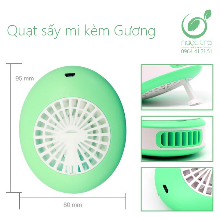 Quạt sấy mi (kèm Gương)