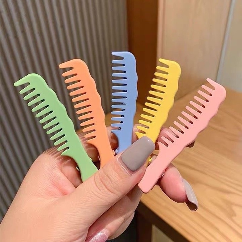 Kẹp Tóc Hình Lược Màu Sắc Ngọt Ngào Thời Trang Cho Nữ