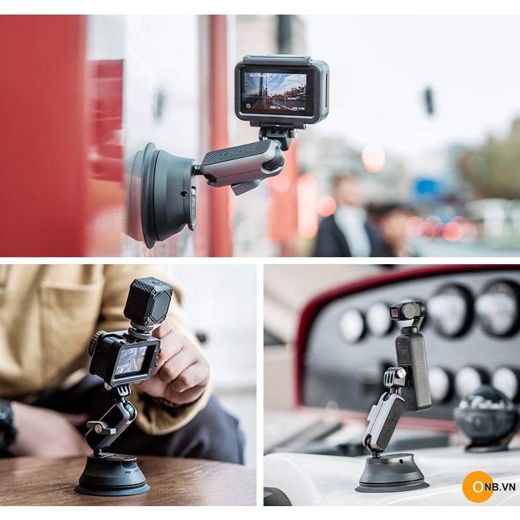 PGYTECH Suction Cup - Tripod hít kiếng, mặt phẳng dùng cho Gopro, Pocket