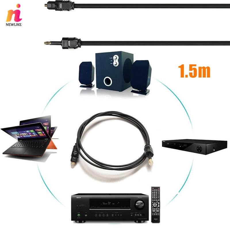 Cáp âm thanh chuyển đổi dài 1.5m 5ft từ Toslink sang 3.5mm SPDIF