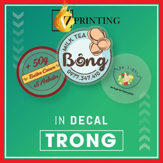 In tem nhãn, In decal trong theo yêu cầu