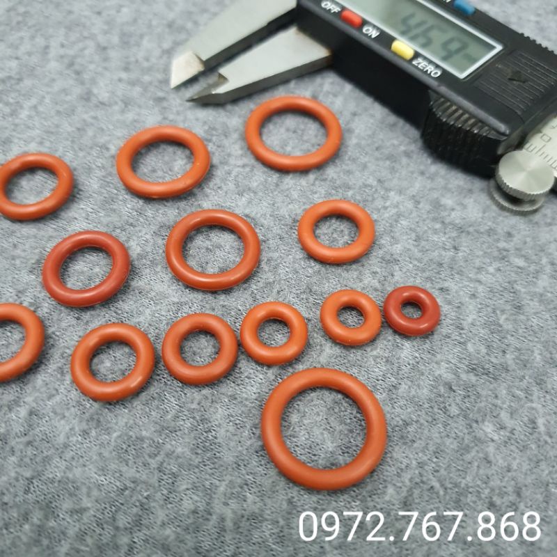 GIOĂNG SILICON CHỊU NHIỆT 220⁰C ĐƯỜNG KÍNH NGOÀI 10, 11, 12, 13, 14, 15, 16, 17, 18, 19, 20, 21mm, ĐỘ DÀY 3.1mm