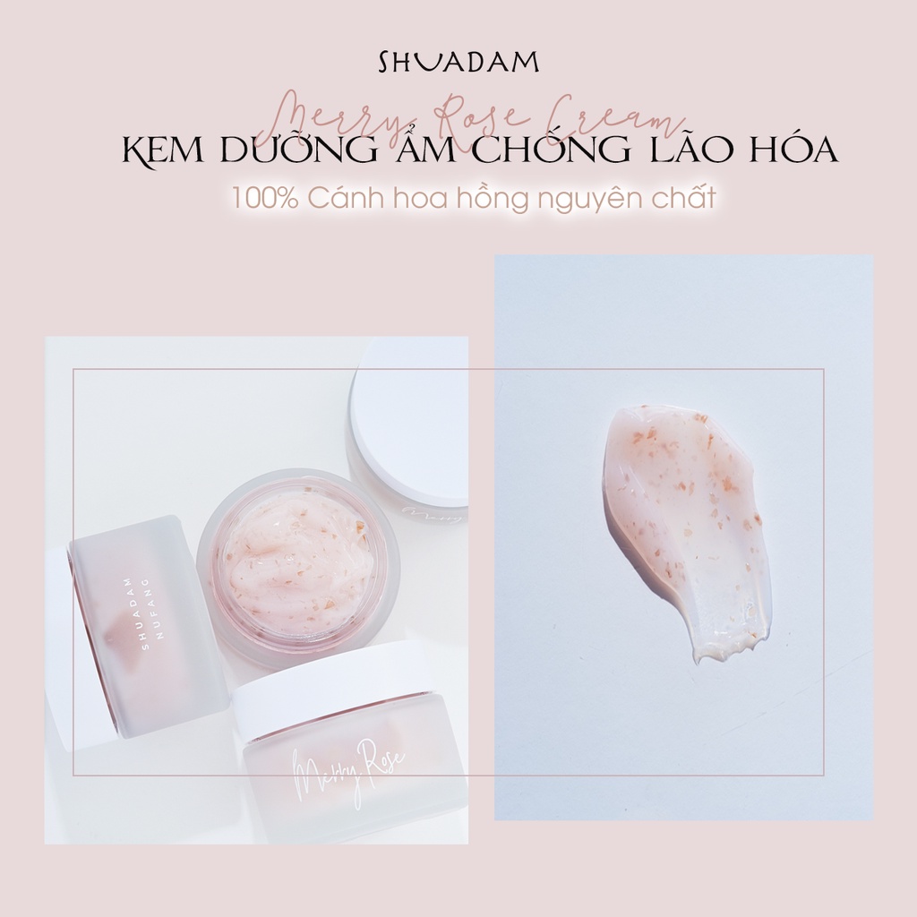 Kem Tinh Chất Hoa Hồng Dưỡng Trắng Chống Lão Hóa Shuadam Nufang Rose Cream 50ml - KOBE YOUNG