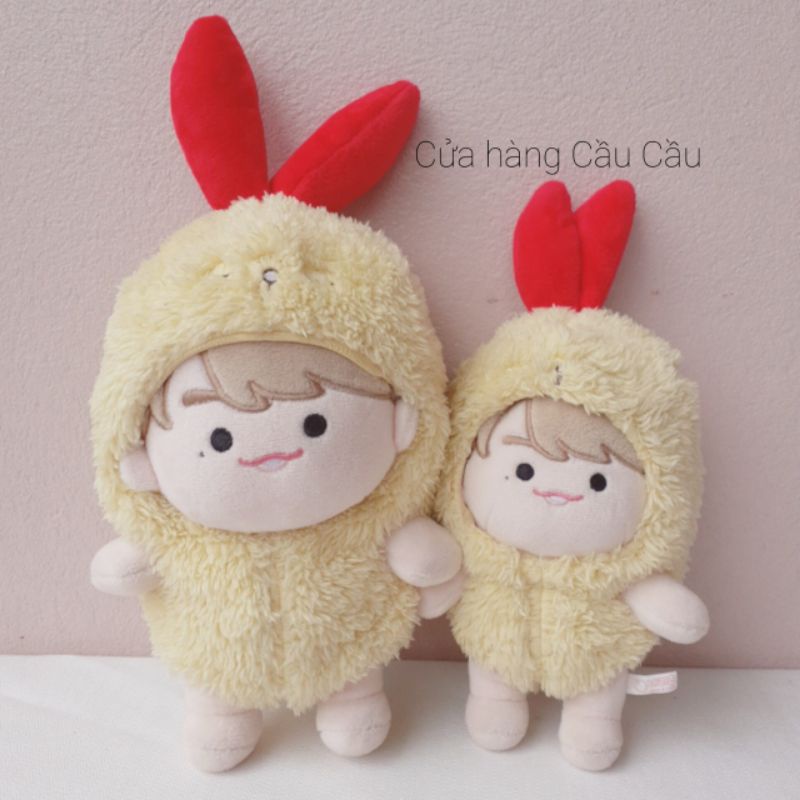 Quần áo outfit suit tôm chiên tempura cho gấu bông doll 20cm 15cm có sẵn