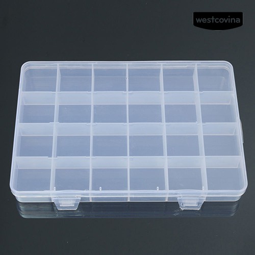 Hộp nhựa 24 ngăn đựng trang sức tiện lợi