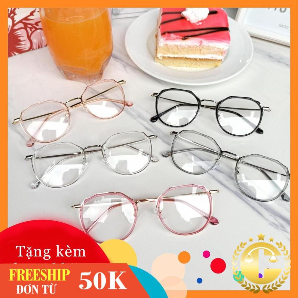 Gọng kính tròn 8854 -gọng kính giả cận thời trang nhận cắt mắt cận viễn loạn