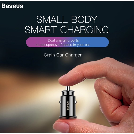 Tẩu sạc ô tô 2 cổng có đèn led baseus ccall-ml01 - cốc sạc nhanh oto xe hơi có led - vienthonghn