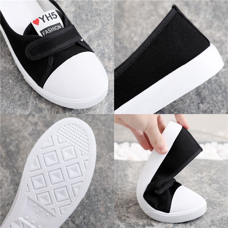Giày Vải Canvas Cổ Thấp Thiết Kế Đơn Giản Thoáng Mát Cho Nữ