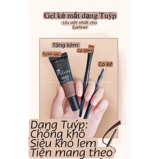 GEL KẺ MẮT dạng tuýp - Sản phẩm gel kẻ mắt chống khô + bền cả ngày tẩy trang dễ dàng 👍👍