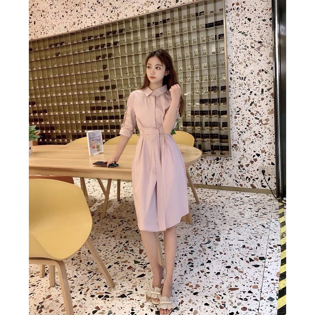 Váy Nữ 💖FREESHIP💖  váy nữ dáng chữ A polo cổ bẻ trẻ trung năng động phong cách hiện đại | BigBuy360 - bigbuy360.vn