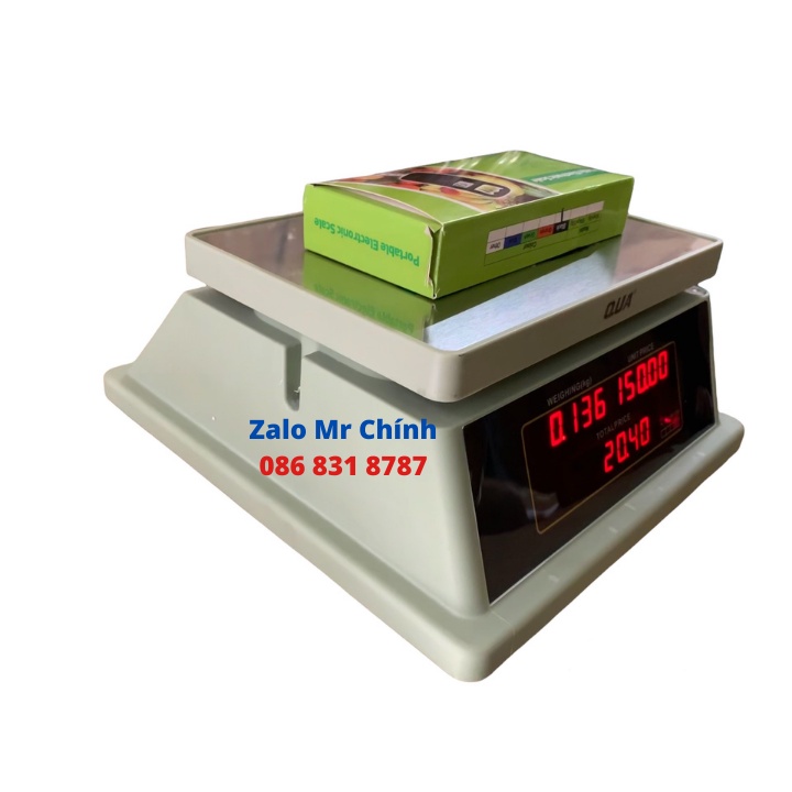 [ Free Ship ] Cân Tính Tiền Chống Nước 30kg QUA839, Dùng Cho Nhà Hàng, Siêu Thị, Cửa Hàng [ Bảo Hành 2 Năm ]