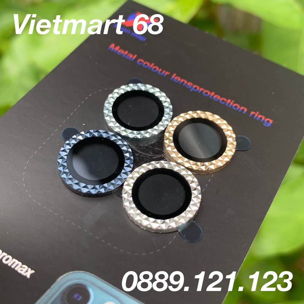 Vòng Bảo Vệ Camera Cho iPhone 12Pro - 12Pro Max - Chống Bụi, Hạn Chế Vân Tay & Mờ Camera - Bảo Vệ Toàn Diện - Kim Cương