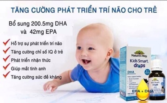 DHA Nature’s Way Kids Smart dạng giọt Drops 20ml