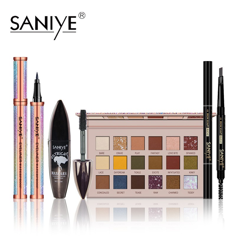 Bộ Trang Điểm Mắt SANIYE ZH1 Gồm Bảng Phấn Mắt + Bút Kẻ Mắt + Chì Kẻ Mày + Mascara 250g