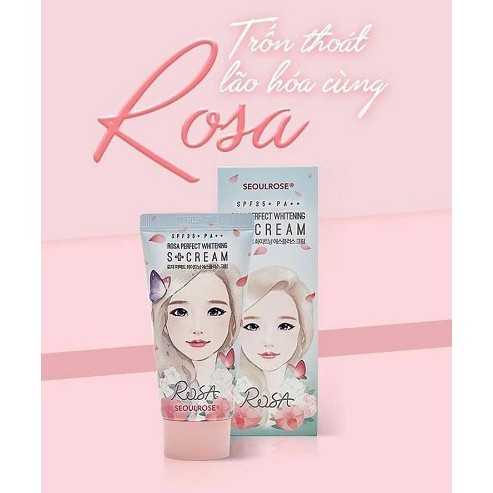 Kem Dưỡng Trắng Da Chống Nắng Dưỡng Trắng Da SeoulRose Rosa Perfect Whitening S+ Cream SPF35+ PA++