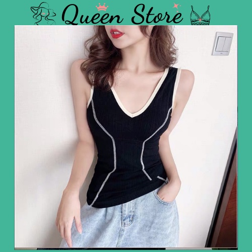 Áo hai dây nữ, bra nữ thân dài phong cách thể thao Hàn Quốc chất cotton co giãn có đệm ngực hàng loại 1