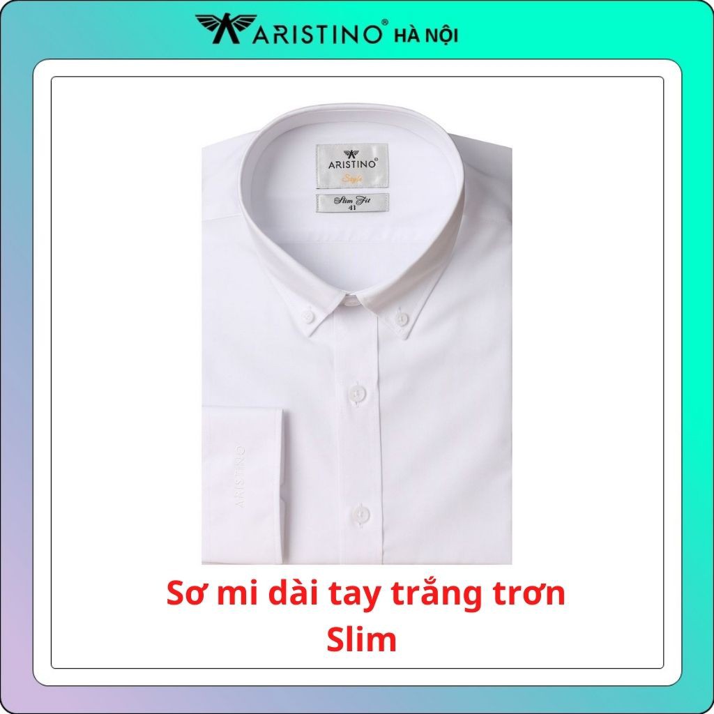 Áo sơ mi trắng trơn ARISTINO dáng slim size 42-43 als126s7 - NY595