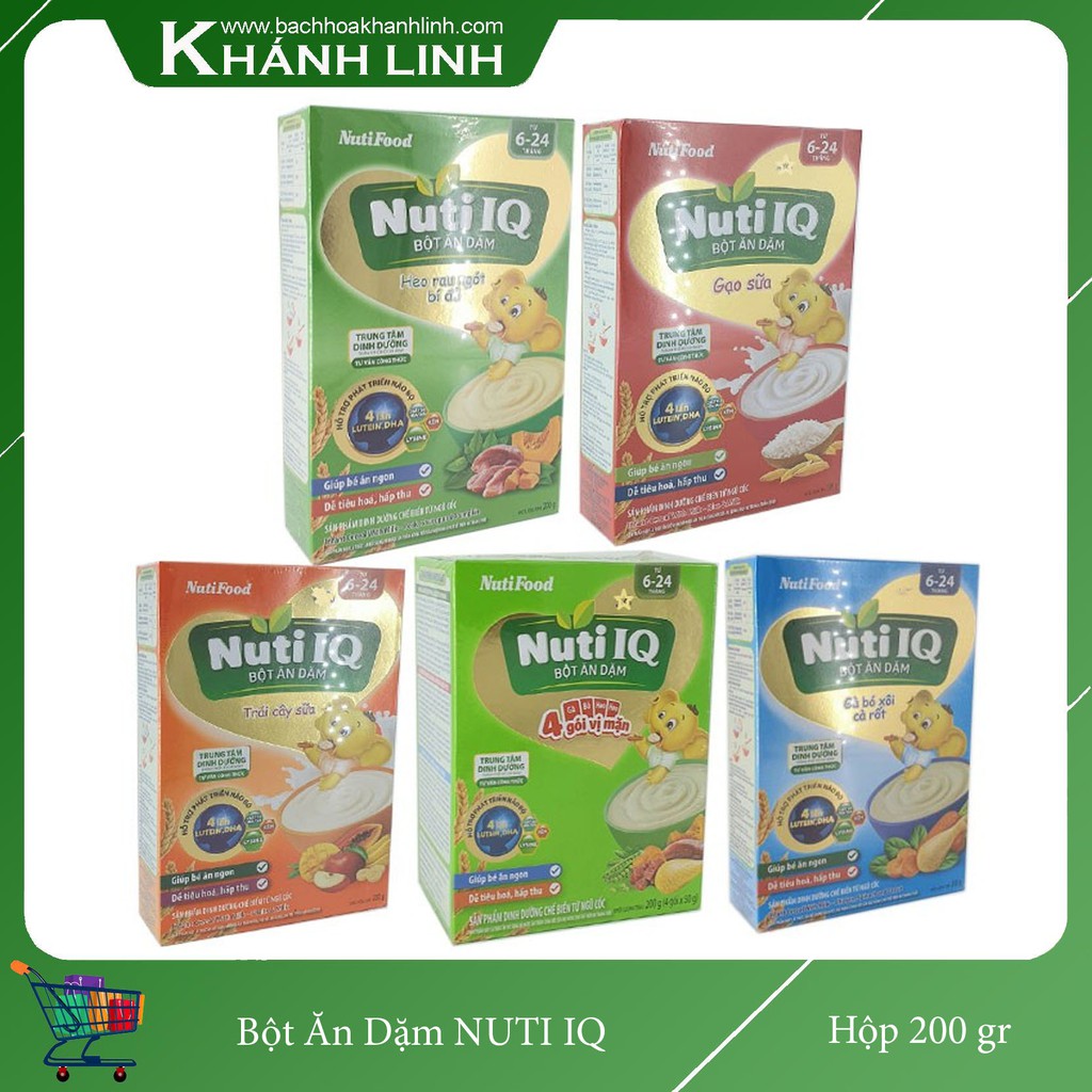 Bột Ăn Dặm NUTI IQ HỘP 200gram