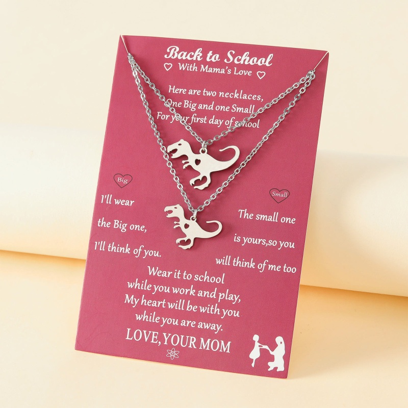 Set 2 Vòng cổ Mặt Hình Khủng Long Cho Cặp Đôi