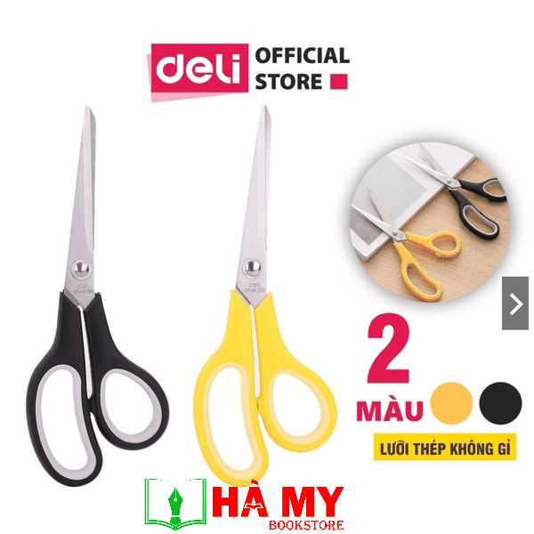 [Hỏa Tốc] Kéo văn phòng Deli mã 6002 dài 195mm- hàng chính hãng Deli