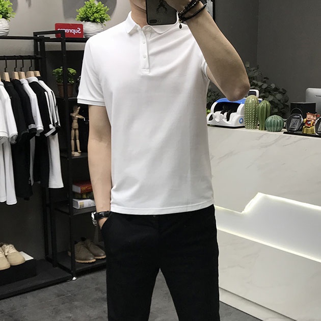 Áo Polo Nam Trơn Văn Phòng Trẻ Trung In Họa TIết Chữ GK Zenkonam MEN TOP 241V2