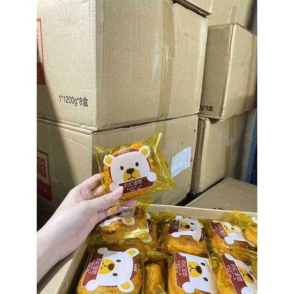 Bánh Ruốc Gấu Tròn thùng nguyên 30 bánh - Shop sỉ